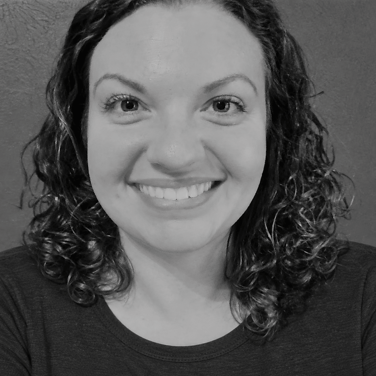 Black-and-white portrait of Tiffany Marchi